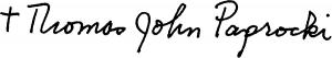 Bp Paprocki sign. bw